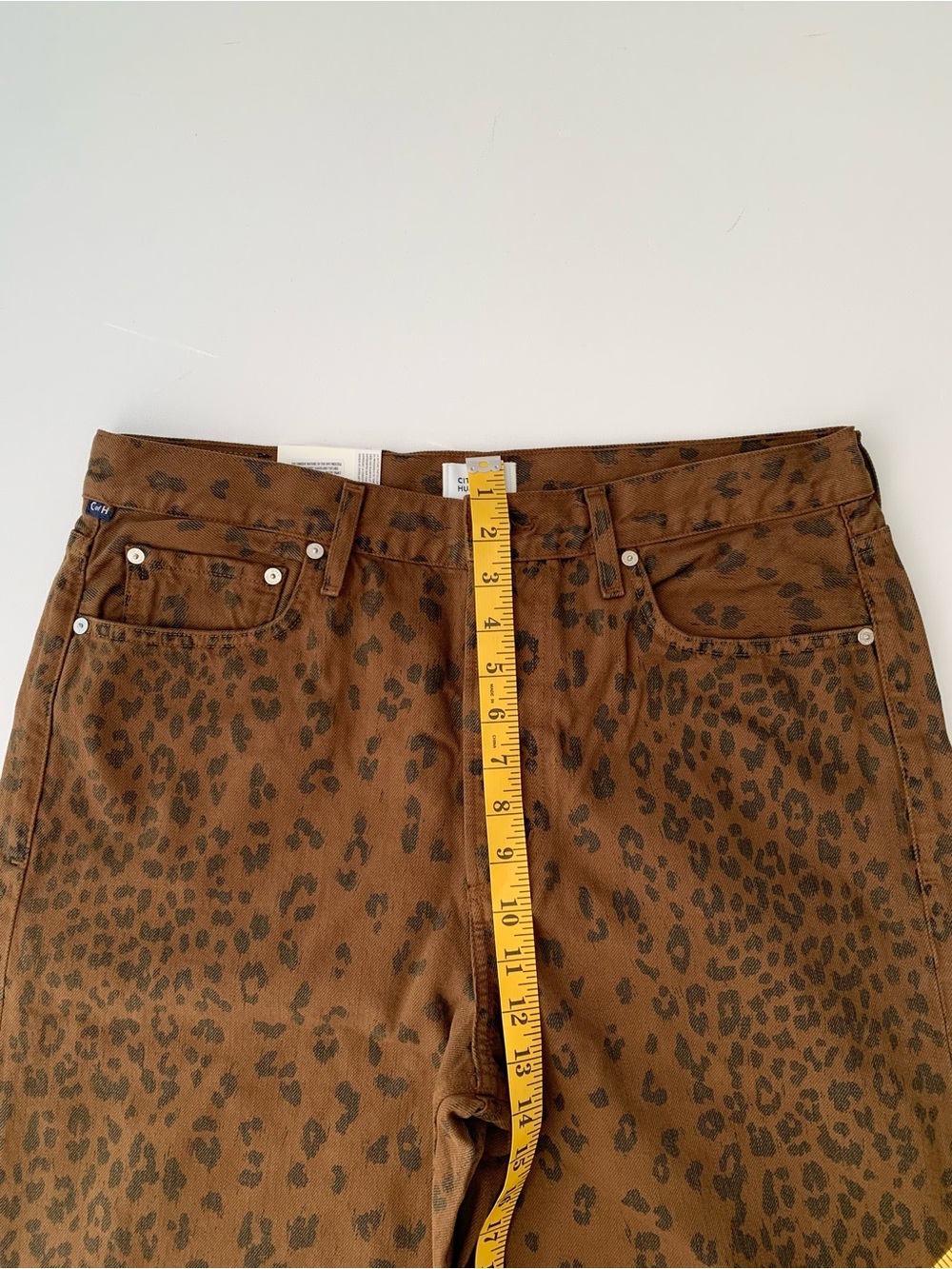 Citizens of Humanity Leopard Print Miro Long low-slung Relaxed Jeans women’s 31 - Picture 9 of 16